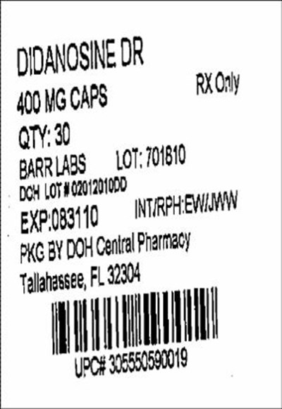 Image Of 400 mg Label (Didaonsine 400mg(barr))